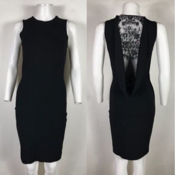 Alexander McQueen Dresses & Skirts - Alexander Mcqueen Black Back Lace Dress Size S